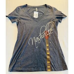 NWT Nashville Guitar Music City Women’s Logo Gray T-Shirt Size Large